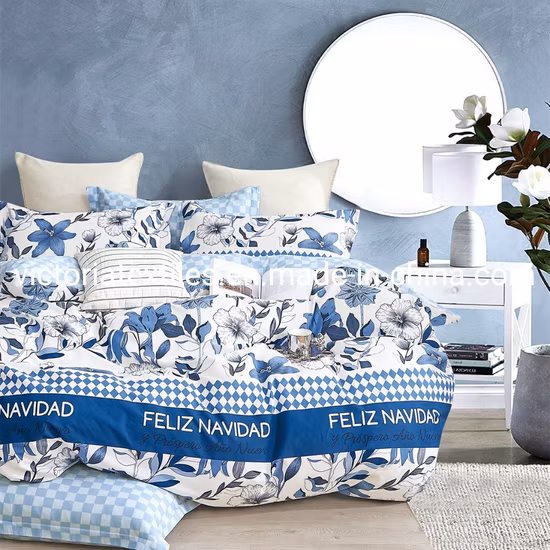 Copripiumino da letto stampato colorato al 100% in cotone con 2 federe, misura King/Queen/Twin