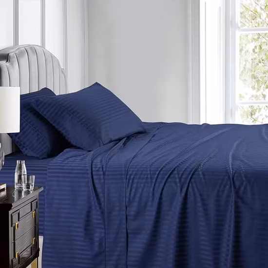 Set di biancheria da letto per hotel con piumino in cotone 100% personalizzato di lusso da 4 pezzi